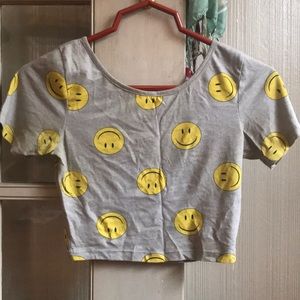 Smiley Face Crop Top